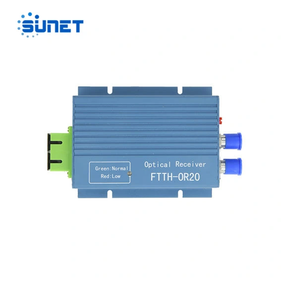 Optical Receiver Mini Node 2 RF +1 Pon Loop out 1550nm Fiber Optic Equipment Receiver AGC Micro FTTH Node with Wdm FTTH CATV