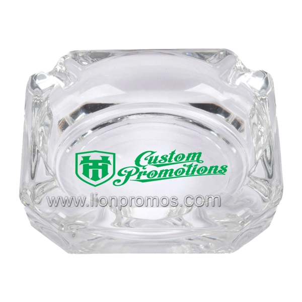 Custom Logo Promotional Gift Crystal Glass Ashtray