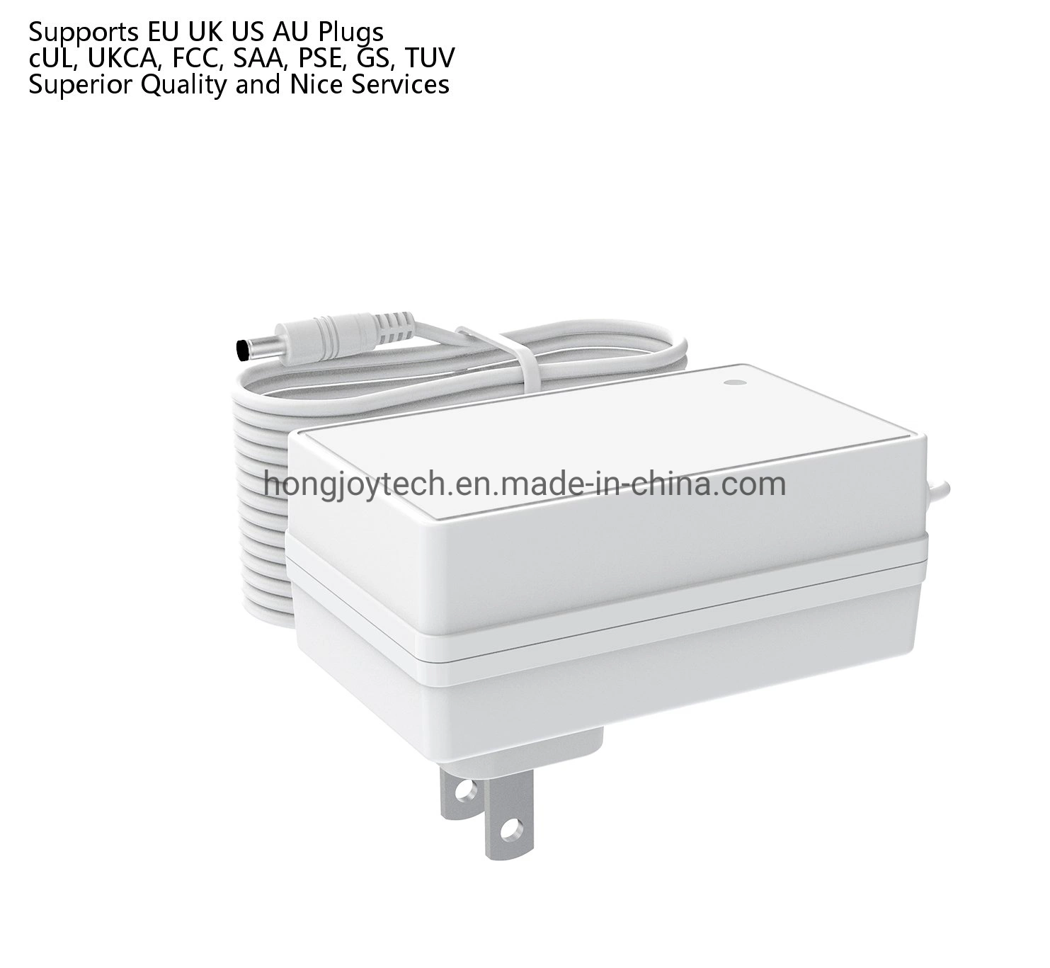 8.4V 12.6V 16.8V 21V 25.2V 29.4V Wall Mount Charger Adapter Lithium Battery Charger with Us UK EU Au Power Plug, Supports Custom