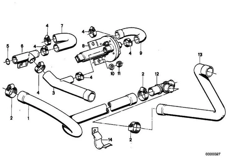 Venta en caliente de fábrica tubo de caucho de alta calidad manguera de admisión de aire para BMW E24 OEM 11631273055