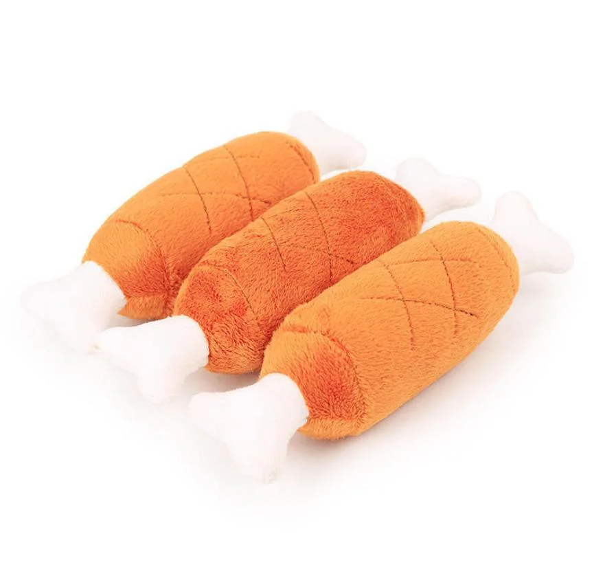 Pet Supplies Toy Plush Voice Double Bones Pet Chicken Leg Dog Toys