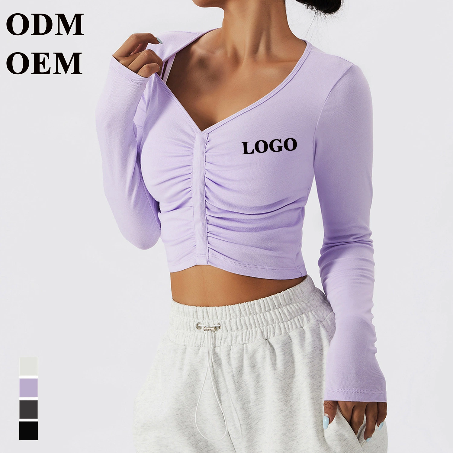 Großhandel Yoga Shirts Langarm Yoga Crop Tops Shirts Gym Shirt Workout Gym Top Slim Fit Sport Sexy Wear