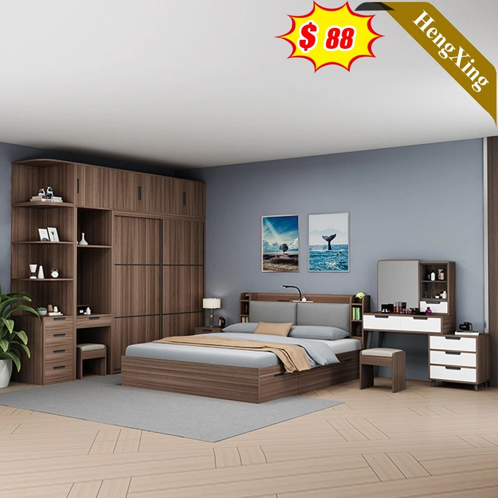 Modern Wooden Mattress Wall Murphy Capsule Synthetic Leather Bedroom Double Queen Single King Size Bed