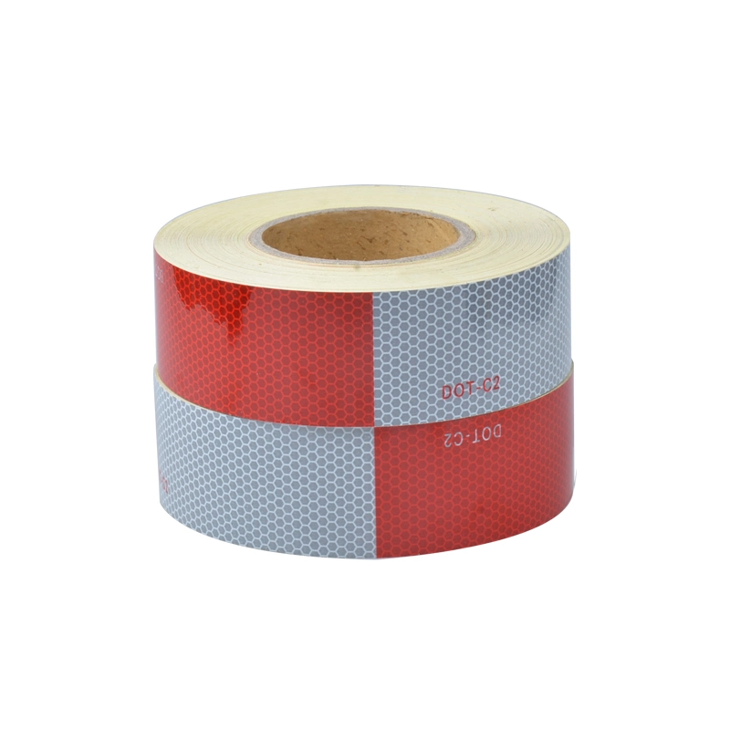 DOT-C2 Red and White Truck Tape Reflective Sticker