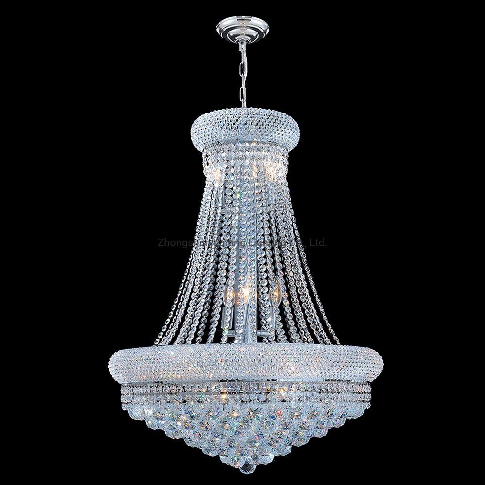 La taille de salle à manger salle de séjour de luxe à LED Suspension Lustre Empire français de l'or lustre en cristal pendentif cristal moderne d'éclairage de la pendaison lumière