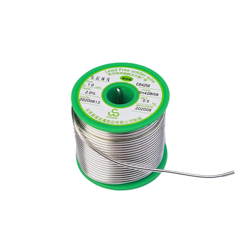 138º C Rosin Core Tin Wire خالي من الرصاص Tin Bismuth Solder السلك