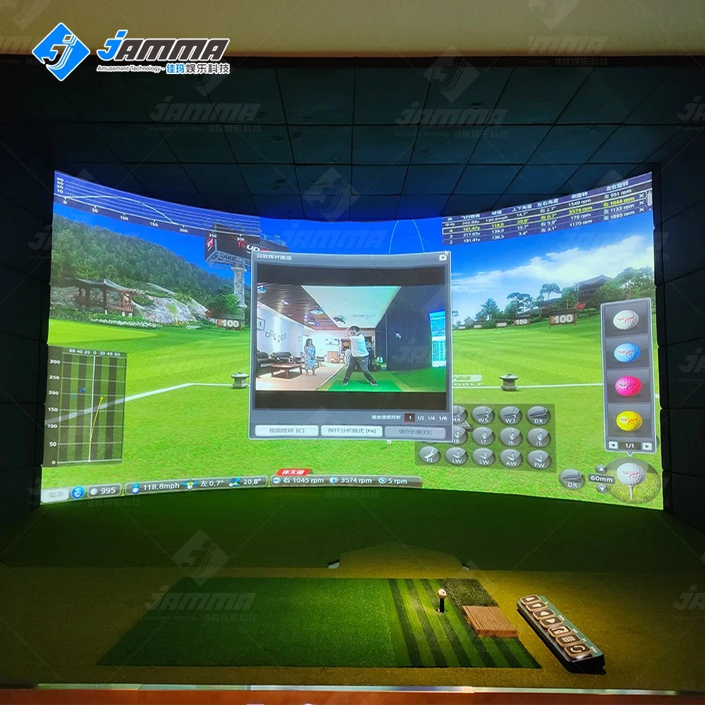 Jeu de golf professionnel Ar simulateur d'intérieure de l'hologramme Amusement Park