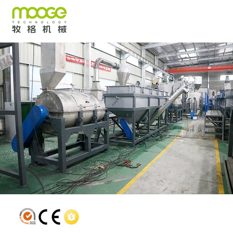 Waste Plastic HDPE LDPE PP PE PET Bottle Flakes Film Woven Bags Crushing Washing Recycling Line Pelletizing Plant Granulator Granulation Machine