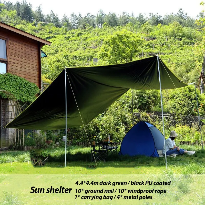 Mix Color Black Covering Lightweight UV Protection Shade Canopy Hammock Rain Fly Camping Tarp Tent