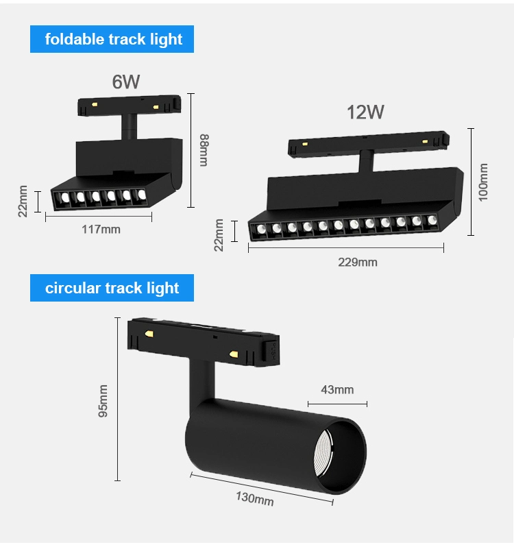 48V Lumière de piste magnétique intelligente Tuya WiFi APP Éclairage linéaire LED