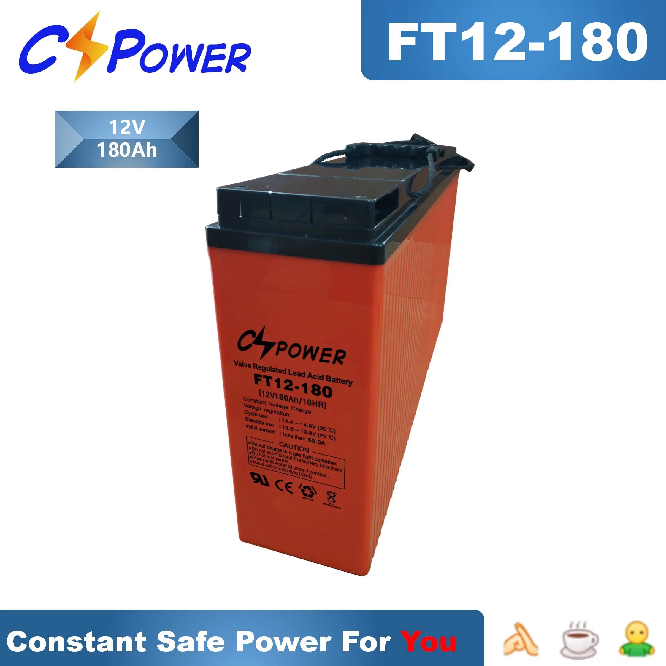 Front Terminal AGM 12V175ah VRLA Energy Storage Battery