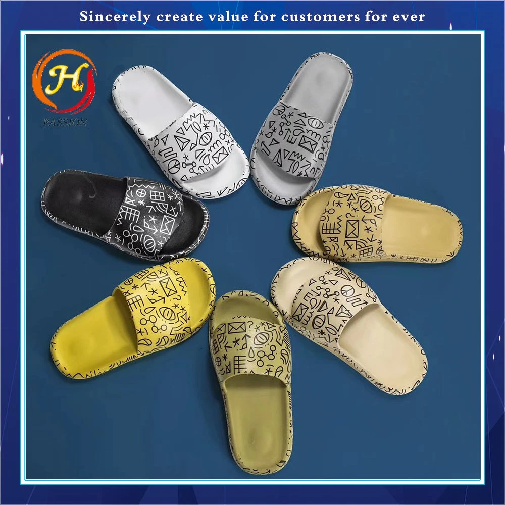 Summer New Women EVA Slippers Slides Outdoor Graffiti Couples Female Fashion Beach Sandals