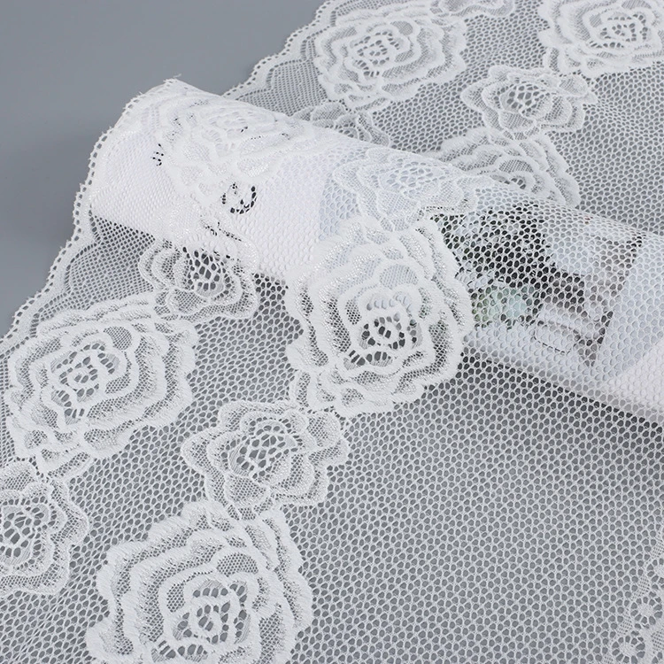 Sous-vêtements de mariage en tissu non extensible à dentelle ondulée en nylon