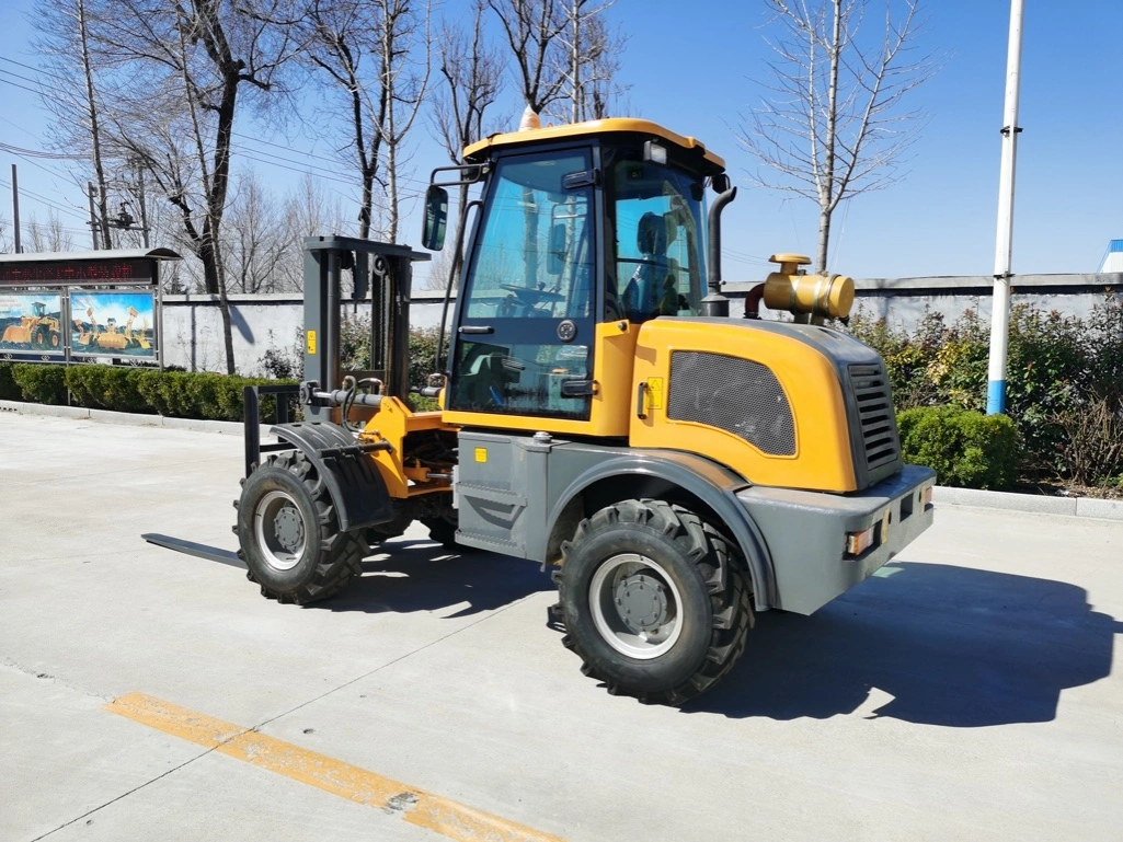 Marca Forload 3.5tons 3toneladas y diesel, gasolina y eléctrico 4WD Terreno áspero carretilla elevadora