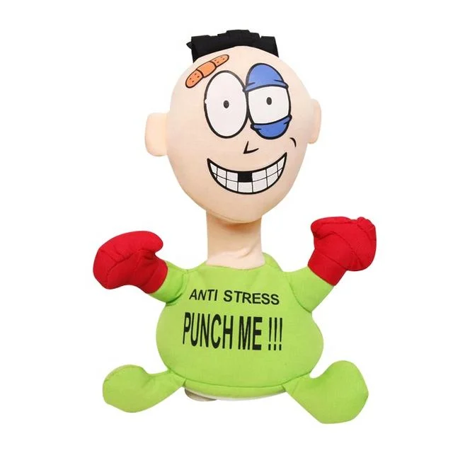 Electric Plush Anti Stress Doll Electric Anti Stress Punch Me Plush Doll Scream