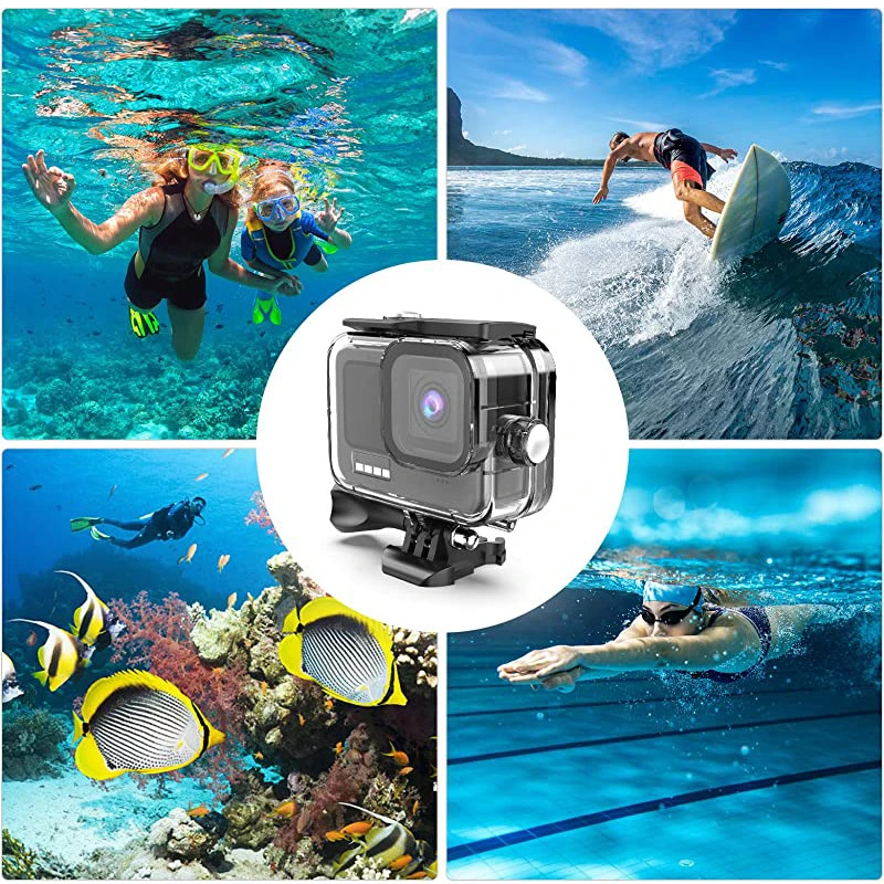 Carcasa resistente al agua para GoPro Hero 12 11 Black/Hero 10 Black/Hero 9 Black, funda protectora para buceo submarino para Go PRO Hero11/Hero10/Hero9 Action Camer