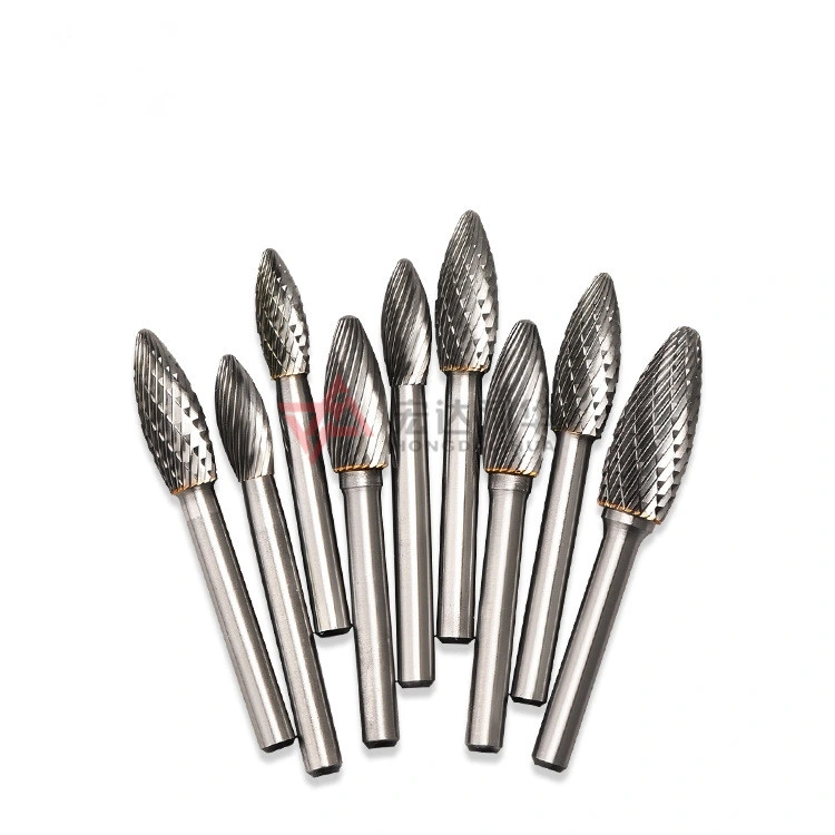 1/8'' Shank Solid Carbide Burrs, Rotary Cutters, Rotary Files with 3mm, 6mm, 8mm, 10mm, 12mm, 16mm Shank Diameter with Single or Double Cutters