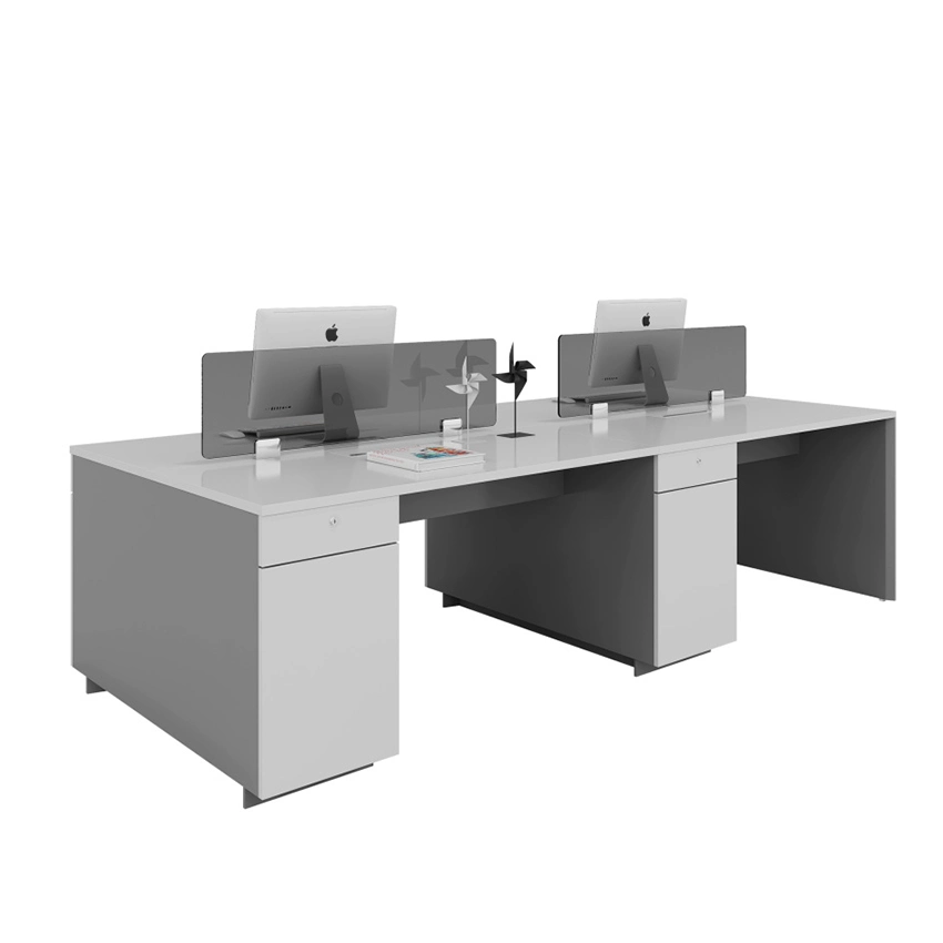 Office Furniture 4 Person Laptop Desk Multi Functional Meeting Table with Cabinet