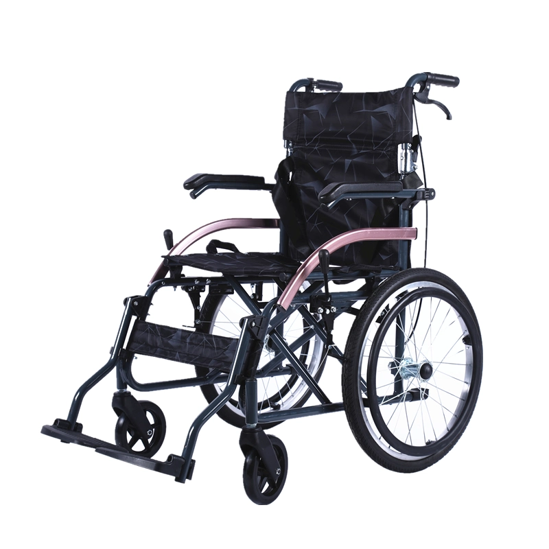 Silla Home Care Hospital Manual de aluminio de buena calidad silla de ruedas para Pacientes silla de ruedas
