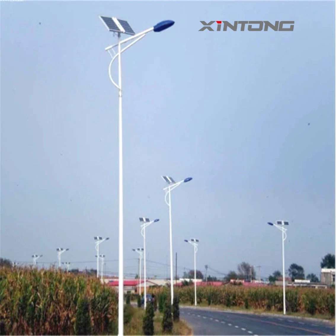 Outdoor Rechargeable Outdoor Auto Dimming All in One Solar Street Light 80W