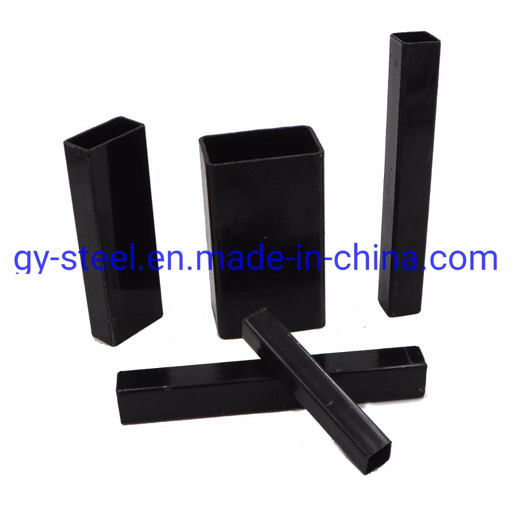 Black Oiled Ms Square Iron Steel Pipe Per Meter Mill Price Tube Weight Chart