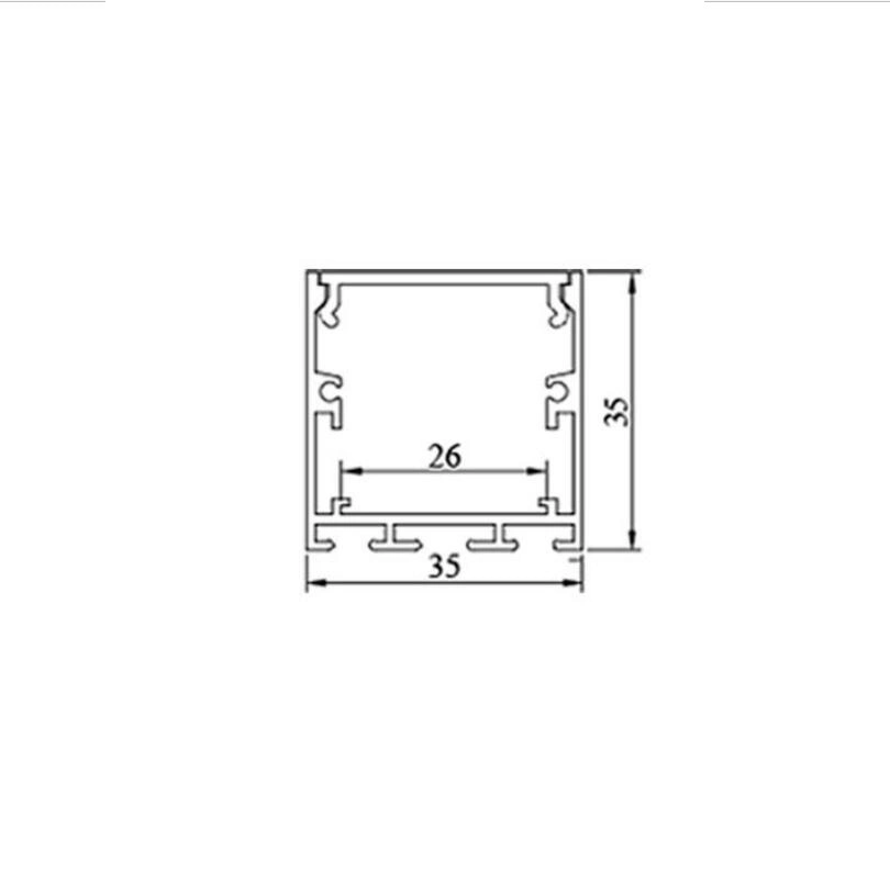 LED de perfil de tira de LED de construcción industrial residencial, colgante y suspensión, LED de aluminio Perfil