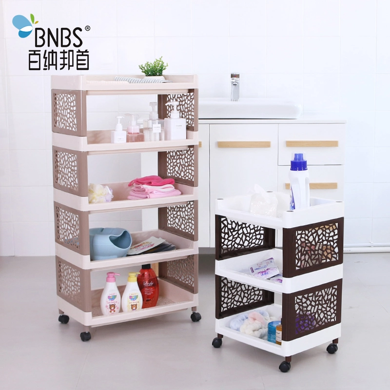 Environmentally Friendly Plastic PP Multi-Layer Convenient Household Kitchen Shelves Storage Holder Spice Rack Organizer Trolley