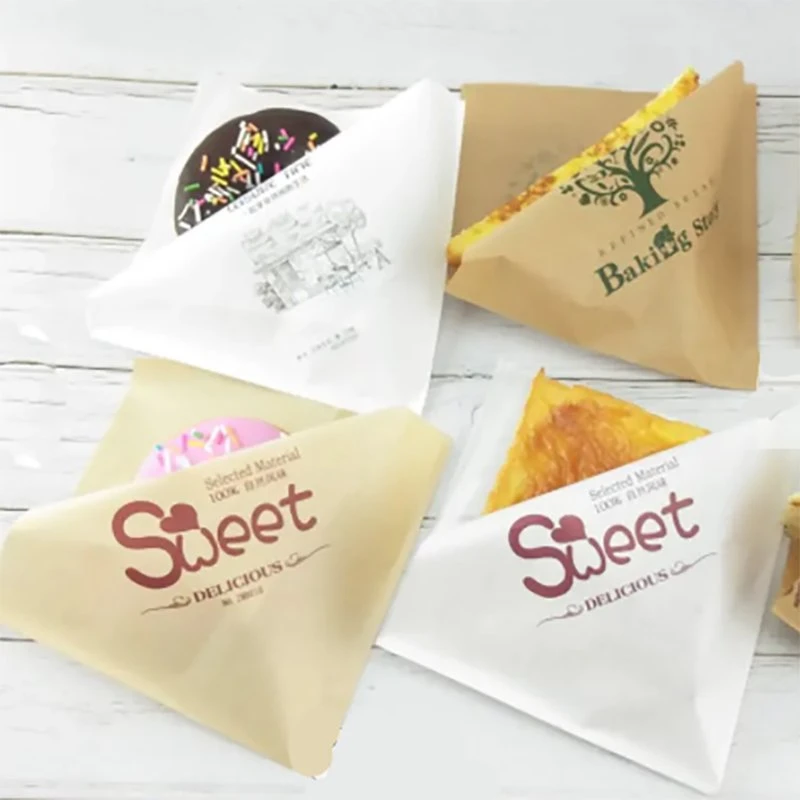 Hamburger Bread Wrapping Greaseproof Paper Bag Custom Printing Food Grade Sandwich Paper Food Packaging