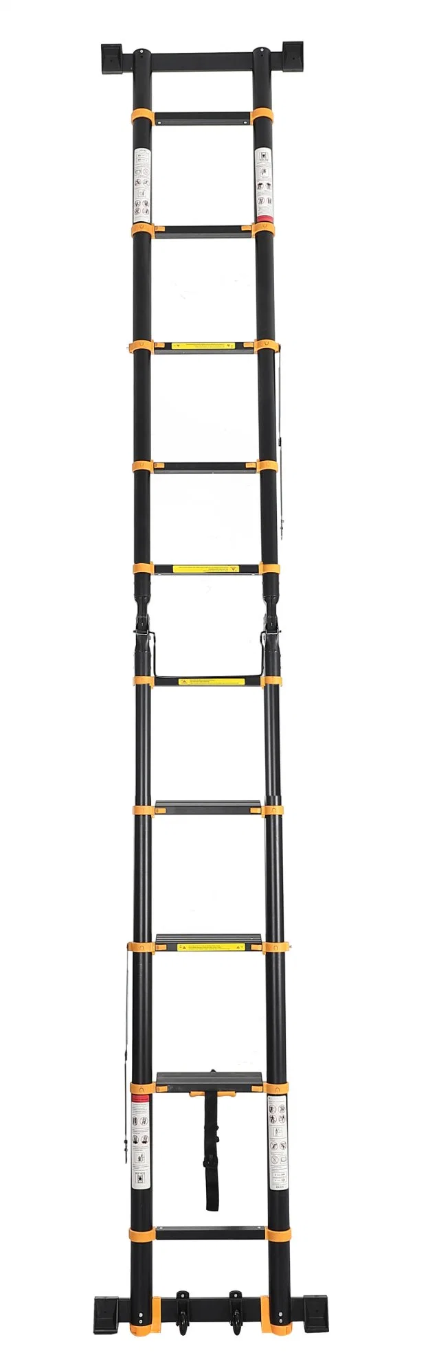 2021 New Design Lightweight Aluminium Telescopic Folding Step Ladder En131