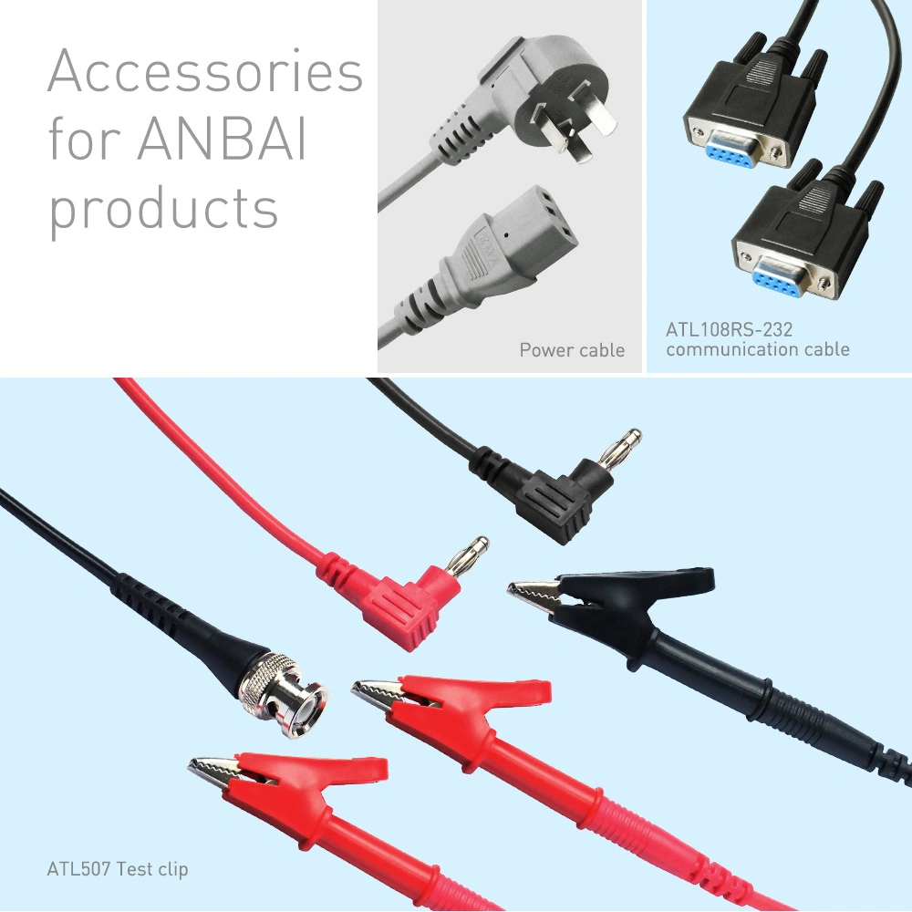 Instrumentos de teste de corrente e resistência de isolamento de 1000 V. At683