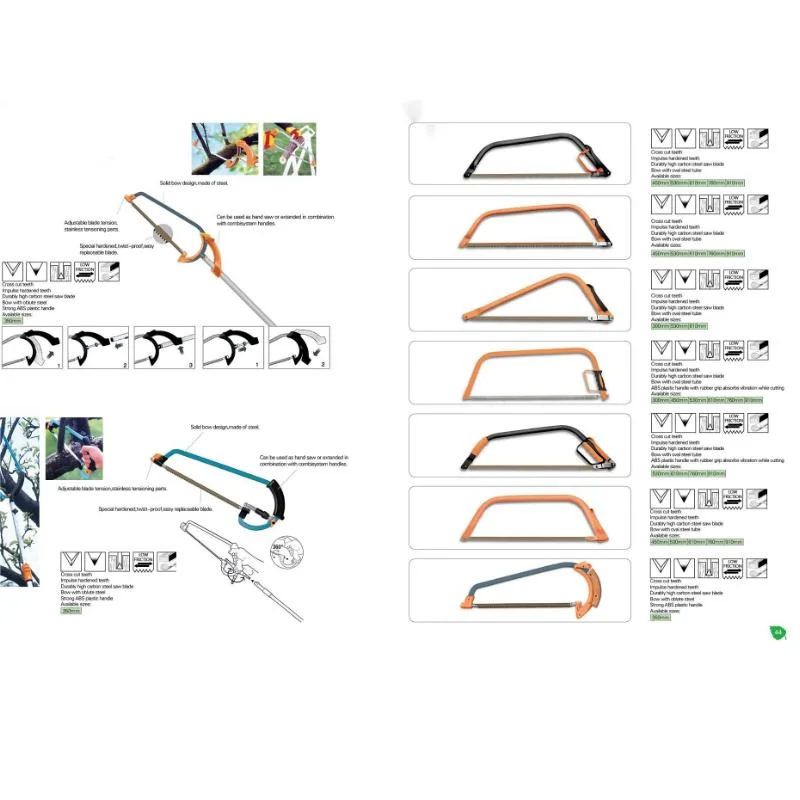 Bow Saw with Oval Steel Tube Bow Saw Durably and High Carbon Steel Saw Blade