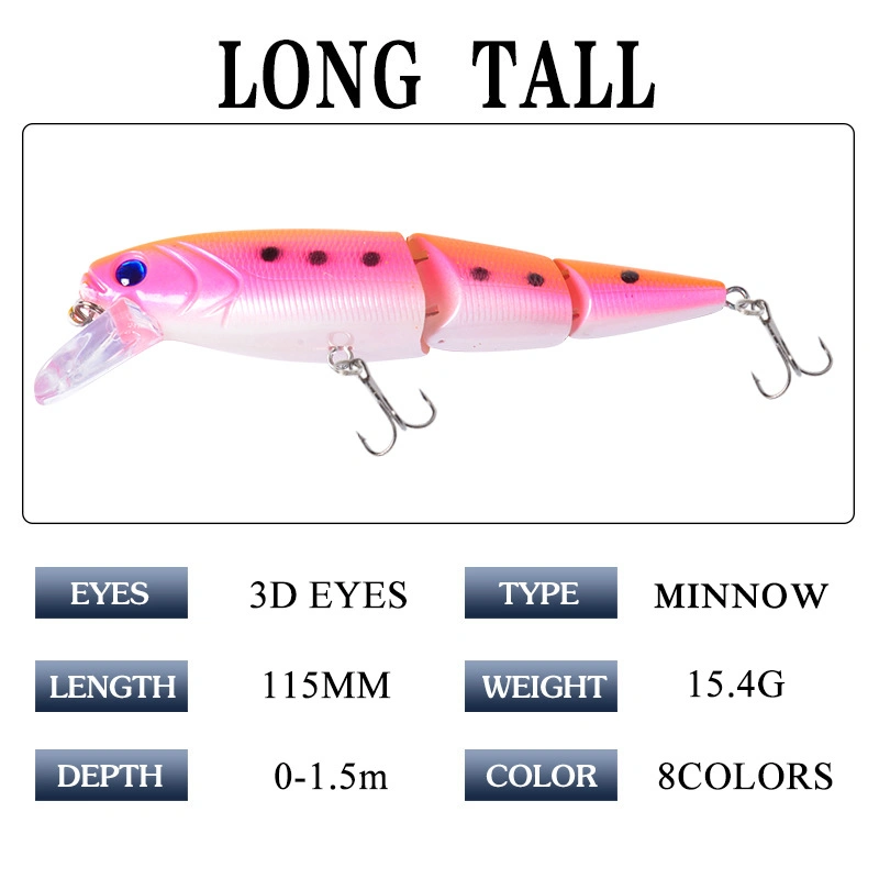 Topwin Multi Section 115mm 15.4G ABS appât Lures artificiels pêche Lure