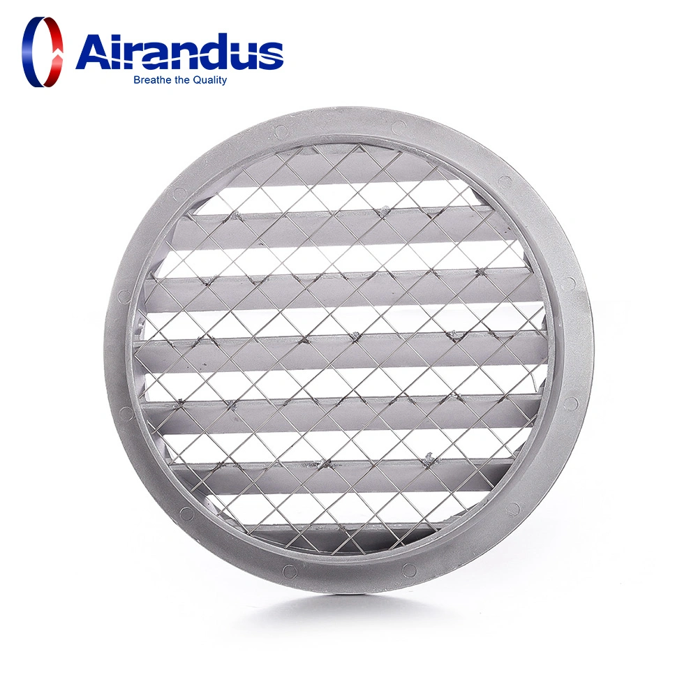 Prix usine aluminium extérieur rond moulé volet d'aération pour Grilles d'air de conduit HVAC grilles de plafond avec maillage en acier