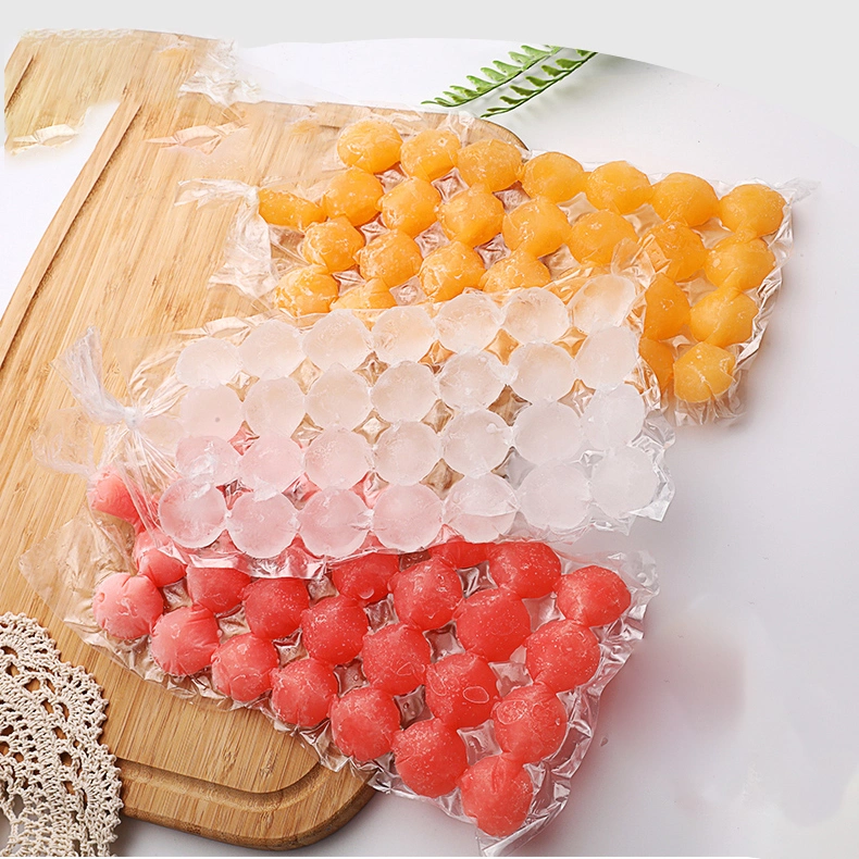 Wholesale Transparent Disposable LDPE Ice Cube Bags for Freeze Drinks