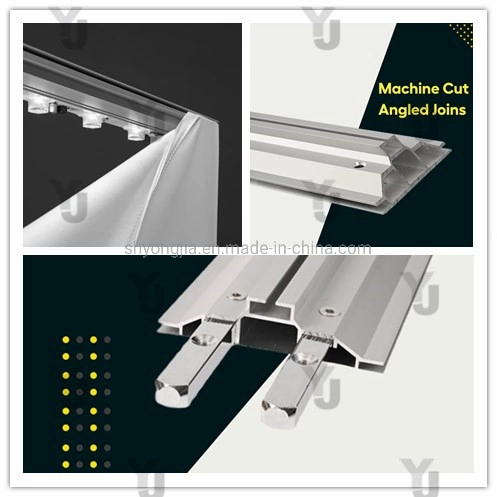 Tecido LED portátil permanente de 120 cm, dupla lateral e resistente, personalizado e sem revestimento Caixa leve sem moldura fina para publicidade em tecido