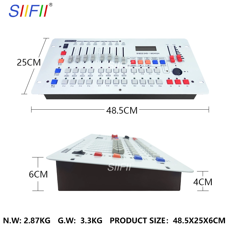 Disco 240 DMX DJ Mixer Controller Manual Remote Controlled Lighting Console