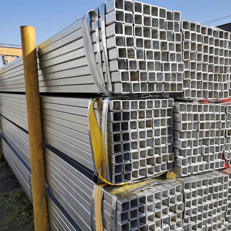 2X2 Iron Square Pipe 3X3 4X4 Galvanized Square Tubing Galvanised Steel Box Section Galvanized Square Tube Suppliers