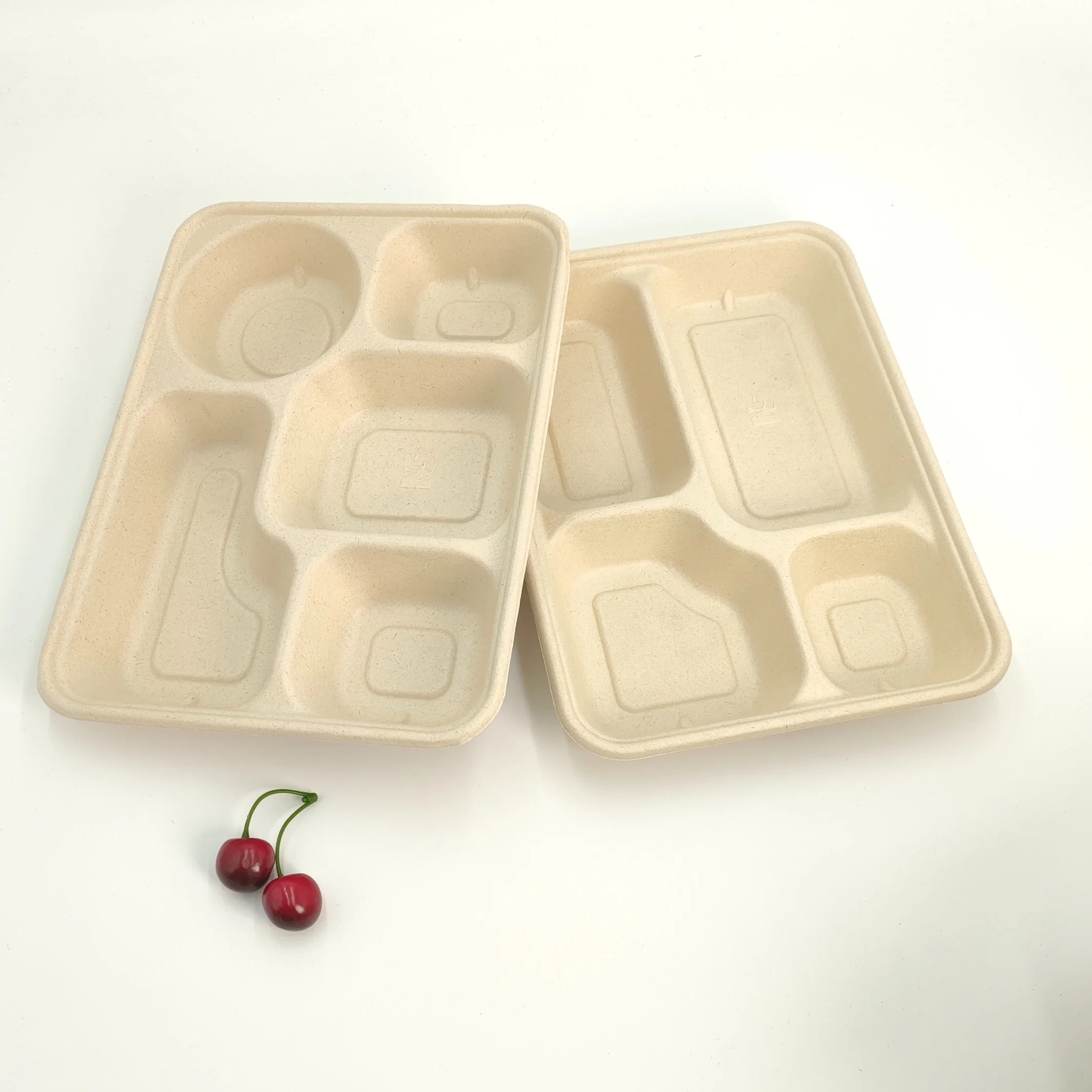 Disposable Sugarcane Lunch Box Sugar Cane Pulp Salad Takeaway Box