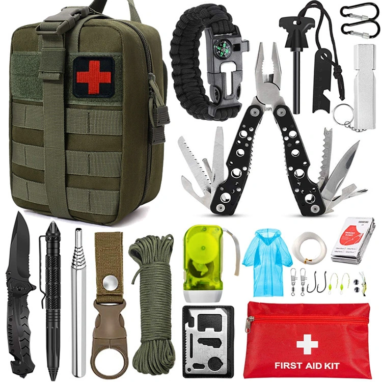 Camping Kit de supervivencia al aire libre equipos multifuncionales de equipos de emergencia SOS