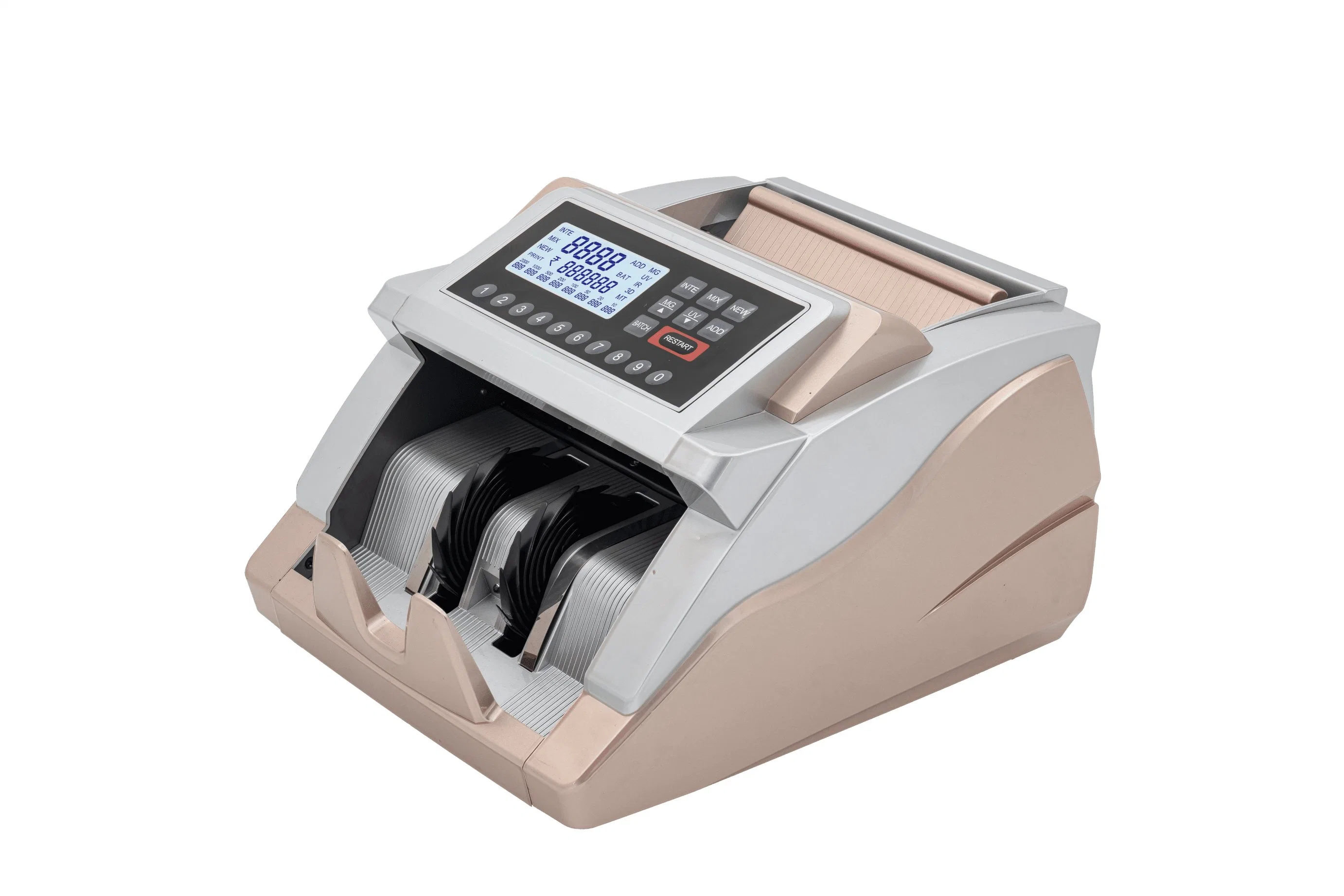 Jn2070 Ventas en caliente India dinero/efectivo/factura/Moneda/Banknotte Counter Machines