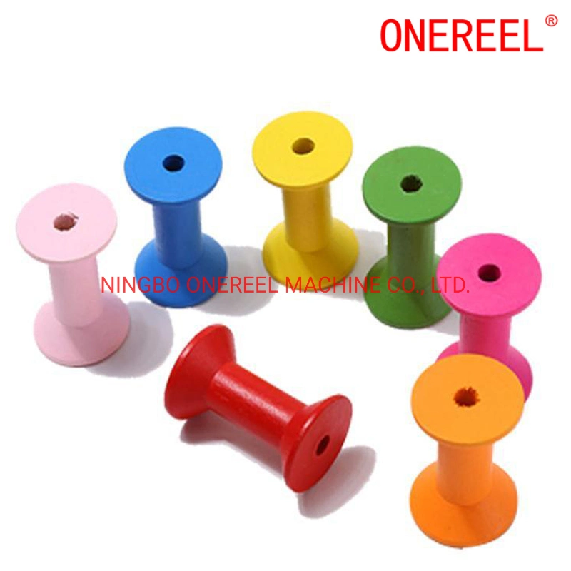 Wooden Beads DIY Empty Wooden Bobbin Spools for Thread Wire