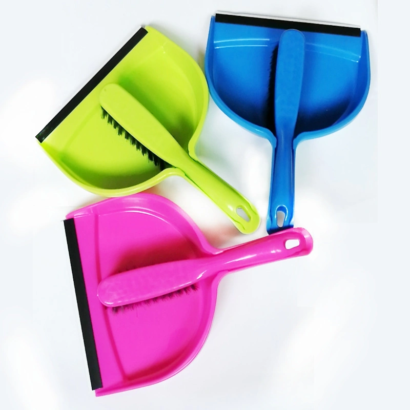 Set Plastic Dustpan BSCI Factory Plastic Sweep Barroom Set Barom Y juego de cubo de basura Cleaning Dustpan