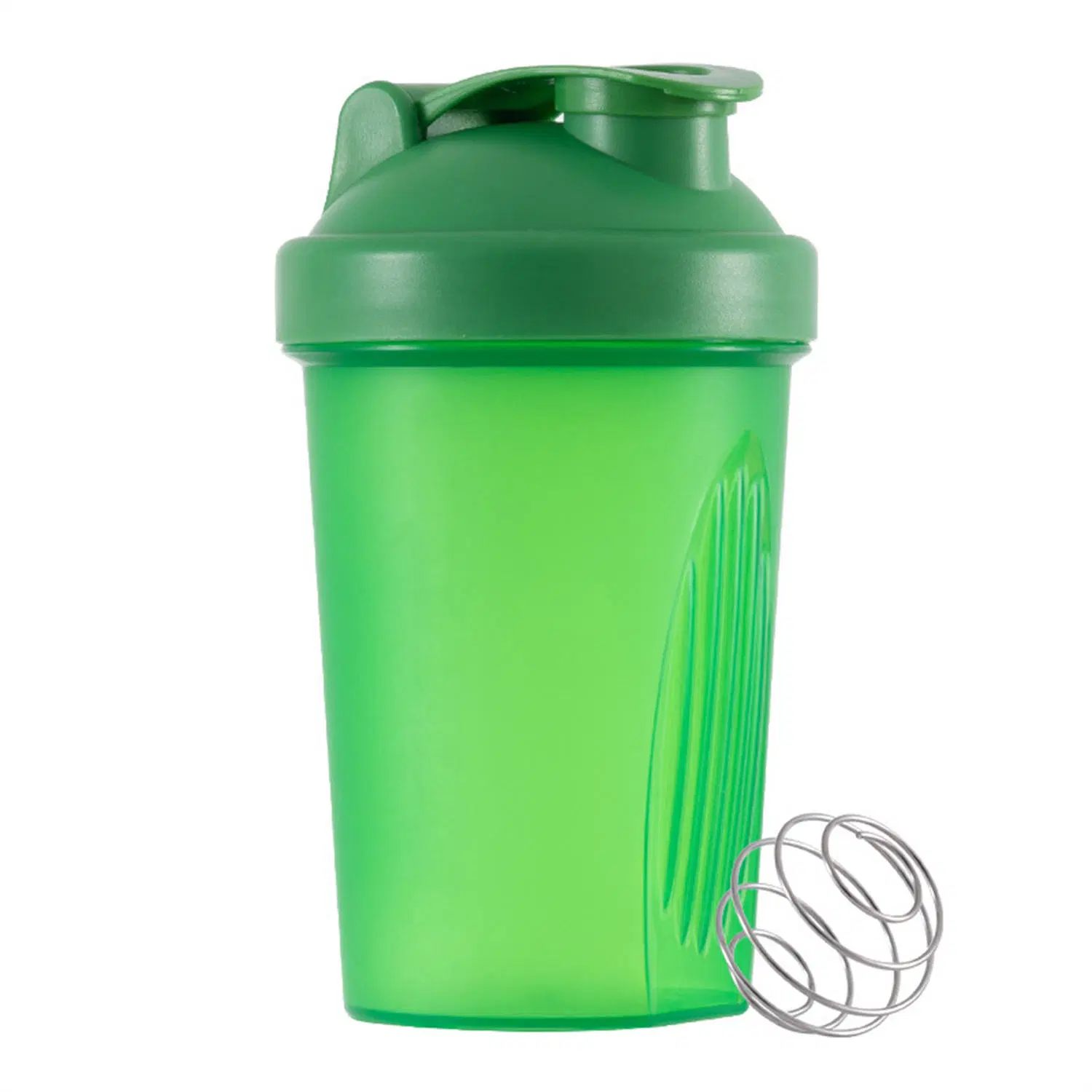 500 Ml with Wire Whist Ball Frosted Plastic Water Bottle Shaker Bottles