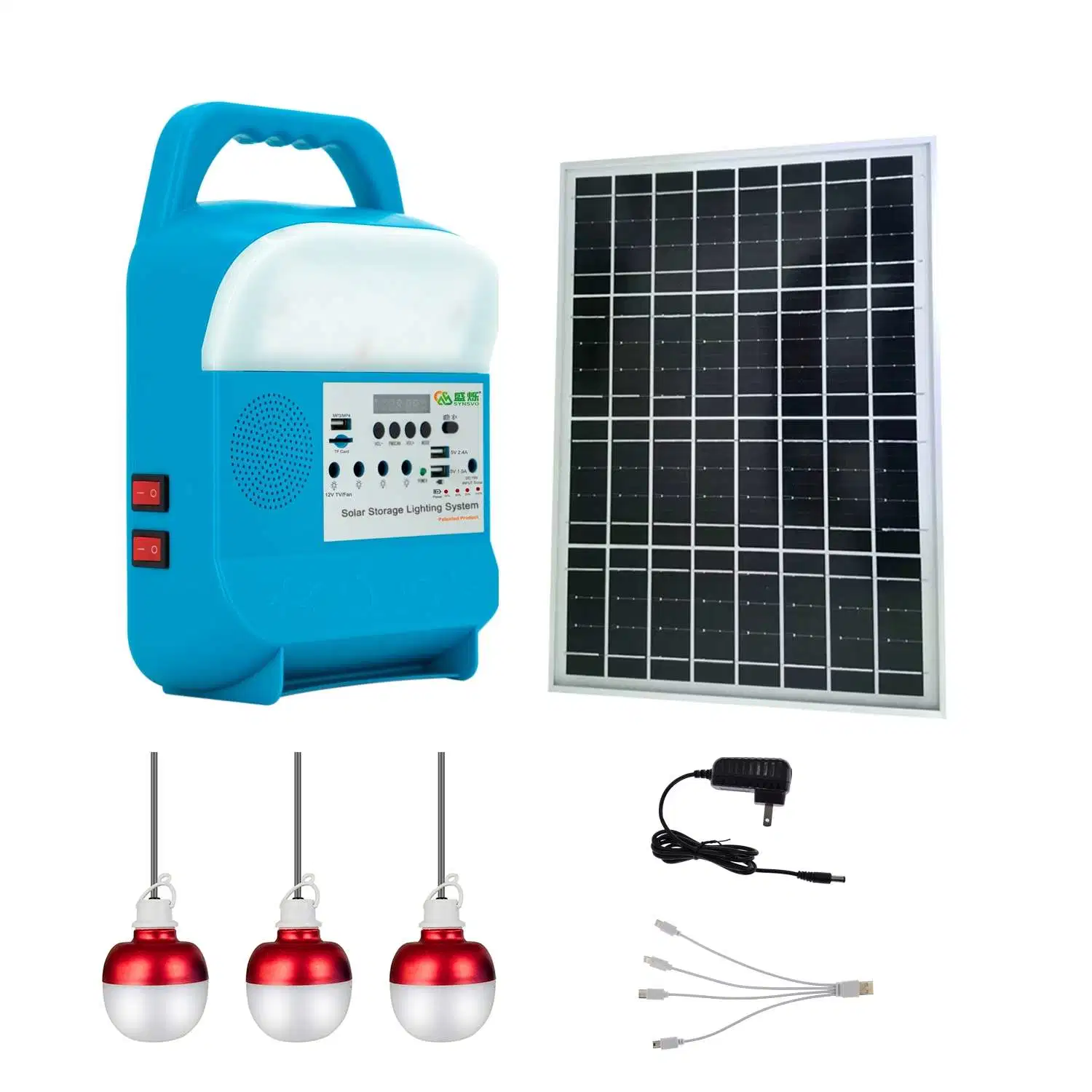 Small Home Indoor Outdoor Portable Mini Solar Powered Supply Backup Lighting Energy System with LED Light