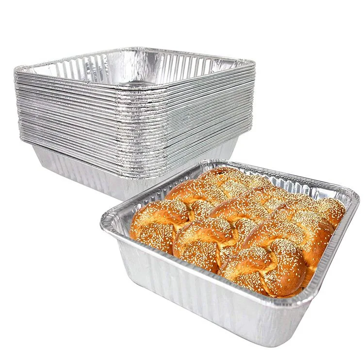 Food Lunch Box Rectangular Disposable Aluminum Foil Container