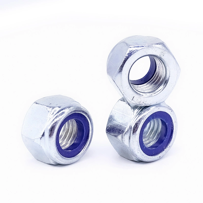 Wholesale Stainless Steel DIN985 Fasteners High Strength Hexagon Nylon Nuts Lock Insert Nuts