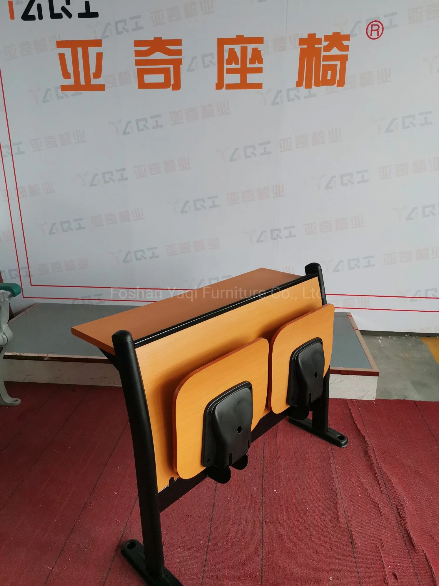 University Lecture Wooden Classroom Metal Waiting Used Auditorium Cinema Theater Furnitures Student Desk and Chair School Furniture (YA-X001)