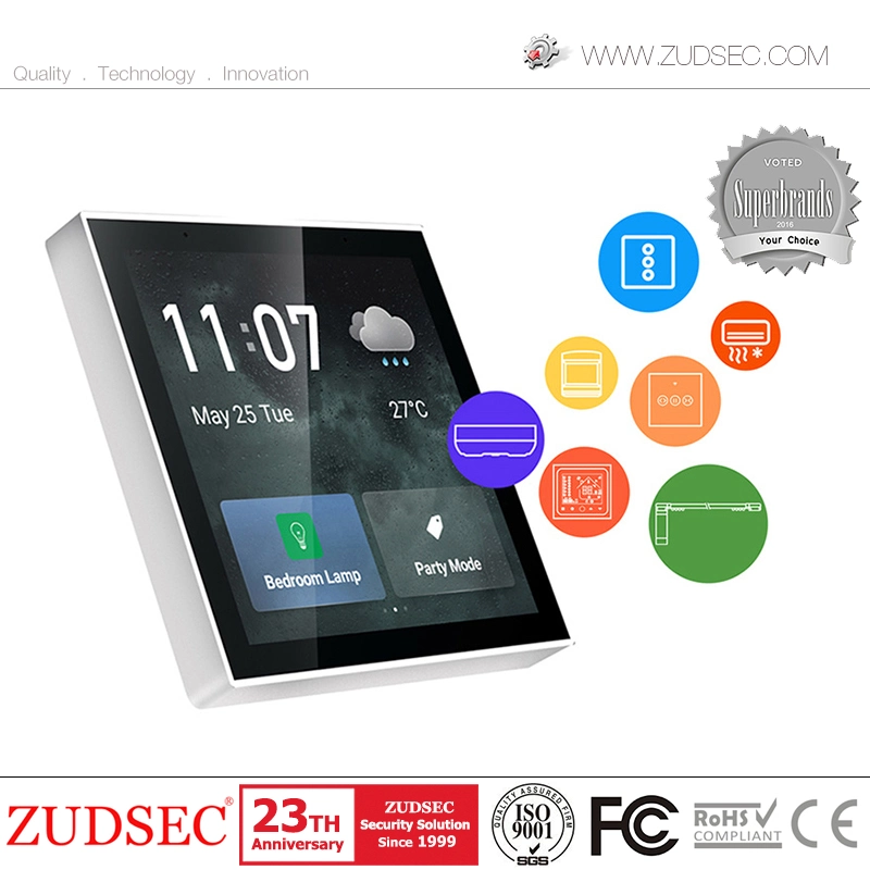 Panel de control central táctil para la puerta de enlace del hogar inteligente Zigbee