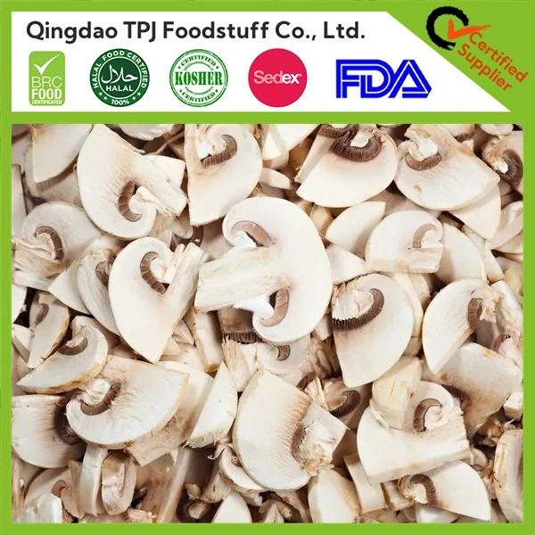 High quality/High cost performance  Good Price Frozen Mushroom IQF Champignons Specification: Slices 20-60mm/20-65mm