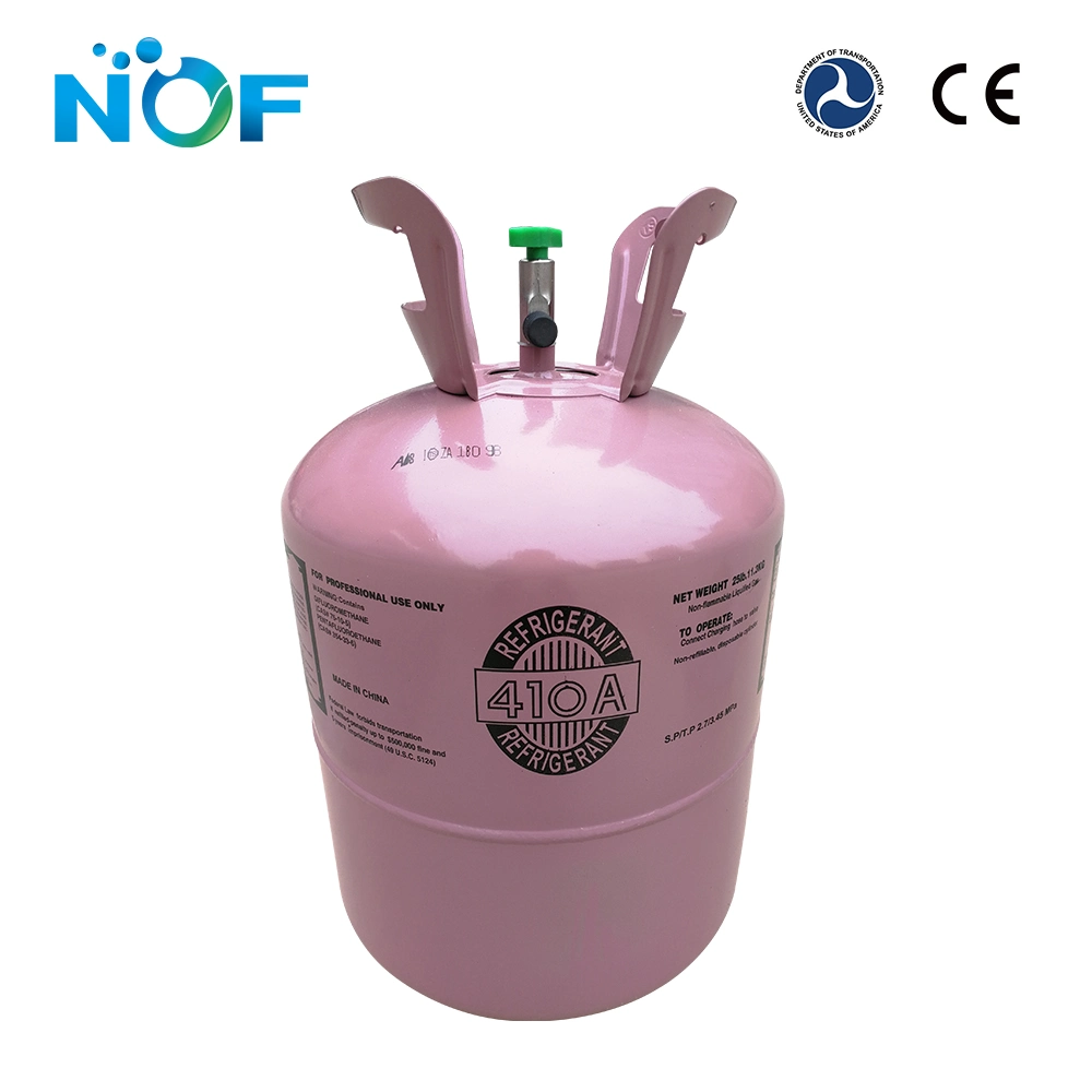 Mixed Gas R410A Refrigerant Packed by 10kg Refillable Cylinder